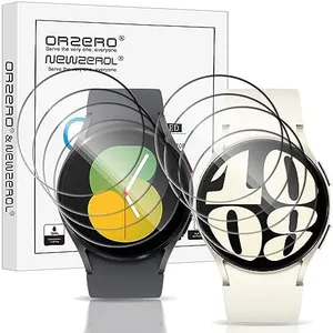 Orzero (4 Pack) Tempered Glass Screen Protector Compatible for Samsung Galaxy Watch 6 40mm, Watch 5 40mm, Watch 4 40mm, 2.5D Arc Edges 9 Hardness High Definition Anti-Scratch Bubble-Free