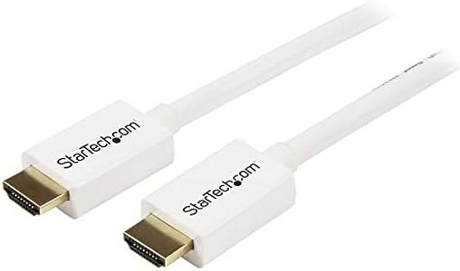 StarTech.com 5m 16 ft White CL3 in-Wall High Speed HDMI Cable - Ultra HD 4k x 2k HDMI Cable - HDMI to HDMI M/M - Audio/Video, Gold-Plated