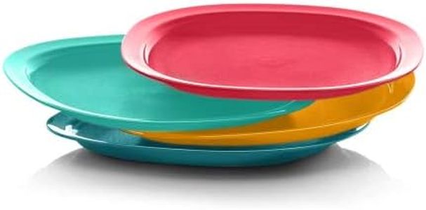 Tupperware Brand Microwave Reheatable Luncheon Plates - Dishwasher & Microwave Safe - BPA Free - Reusable, Lightweight, Durable & Great for Kids