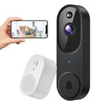 SUNNYJANE 1080P Video Doorbell Camera Wireless with Ring Chime, Smart AI Human Detection, Night Vision, 2-Way Audio, Battery Powered, Cloud Storage, 2.4G WiFi, Indoor Outdoor Surveillance