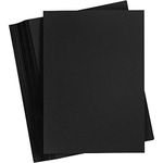 LRS Black Pastel Sheet - A4 Size - 250 GSM Thick - Pure Black - Pack of 50 Sheets