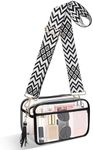 TURBOOST Clear Crossbody Bag for Women, Stadium Approved Transparent Purse Bags for Sports Events and Concerts, with Tassel Accent and Fashion Shoulder Strap (B1)