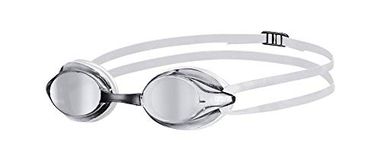 ARENA Versus Mirror Anti-Fog Swim Goggles for Men and Women, Silver/White