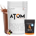 AS-IT-IS Nutrition ATOM Whey Protein Choco Hazel Fusion 1kg+ AS-IT-IS Creatine 100g (Combo Pack)