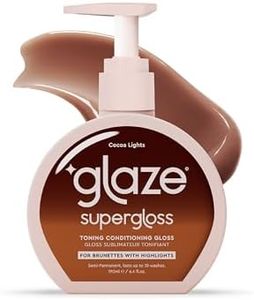 Glaze Super Gloss Color Conditioning Gloss – Cocoa Lights for Medium to Dark Brown Hair with Highlights – Rinse Out Semi-Permanent Hair Gloss that Enhances Color and Boosts Shine & Hydration