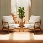 Bonnlo Beige Accent Chairs Set of 2