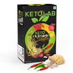 Ketolab Keto Chilli Garlic Noodles Spaghetti, 200 Gms (Pack of 2), 3.8g Net Carb & 23% High Protein/Serving, Identical to Regular Noodles, Low Carb, High Fibre, Low GI, Keto Diet, Diabetic Friendly