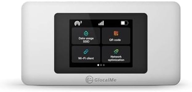 GlocalMe DuoTurbo 4G LTE Portable WiFi Hotspot for Travel in 200+ Countries, Mobile Hotspot Device with Global 1.1GB Data 30Days, SIMFREE and Dual Modem, 10 Devices Connected(White)
