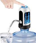 Upgraded Electric Water Bottle Pump,Water Bottle Dispenser Portable for Universal 5 Gallon Bottle,Water Jug Pump with LED Light,Automatic Drinking Water Pump for Home, Office, Outdoor(White)