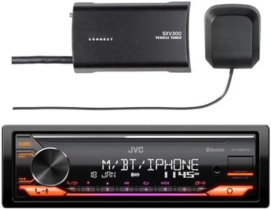 JVC Car CD Player Receiver USB AUX Radio - Bundle Combo with SiriusXM SXV300v1 Satellite Radio Connect Vehicle Tuner Kit