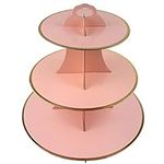 3-Tier Cardboard Pink Cupcake Stand