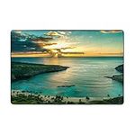 Sunrise Over Hanauma Bay Oahu Hawaii Area Rug, Upholstered Comfort Mat for Living Room, Kitchen, Office & Garage - Anti-Slip Rug, Large Area Rug