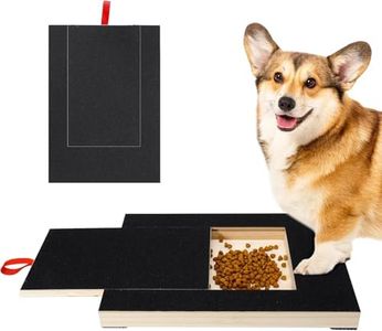 Dog Scratch Pad for Nails, Sandpaper Dog Nail File Board with Built-in Snack Box, Nail Grinding Pad Square Scratching Scratchboard, Puppy Nail Grinding Pad Dog Nail Clippers for Small Medium Dogs