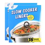 32 Bags Slow Cooker Liners, Disposable Multi Use Cooking Bags,Large Size Fit 3QT to 8QT, Plastic Bags for Slow Cooker, Pans, Aluminum Cooking Trays, BPA Free-13 x 21 Inches