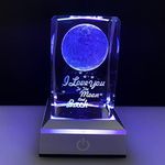 3D Moon Crystal Multicolor Night Li