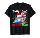 Merry Cruisemas Santa With Xmas Presents Bag On Cruise Ship T-Shirt