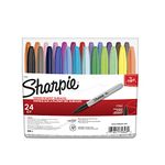 SHARPIE Permanent Markers, Fine Point, Assorted Colours, 24 Count