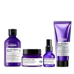 L'Oréal Professionnel PACK Keratin Alpha Sleek Shampoo, Hair Mask, Hair Serum & Smooth Transformer Bundle - 300ml, 250ml, 50ml, 200ml