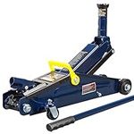 BIG RED AT83006UR Torin Hydraulic Trolley Service/Floor Jack with Extra Saddle (Fits: SUVs and Extended Height Trucks), 3 Ton (6,000 lb), Blue/Silver