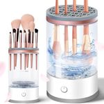 GLENOXZONE Makeup Brush Cleaner Machine New Electric Cosmetic & Painting Brush Cleaner, Automatic Spinning Makeup Deep Cleaning USB Powered Brush Cleaner Compatible with All Size Makeup Brushes
