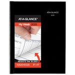 AT-A-GLANCE 2025 Appointment Book Planner, Weekly, 8" x 11", Large, Quarter-Hourly, Hardcover, DayMinder, Black (G520H0025)