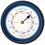 JUSTIME 8.5 Inch Atlantic Tide Clock Colorful Digital Graphics Designed, Quality Plastic Water Resistant Case, Home Wall Décor (TT019-Standard Blue)