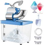 VEVOR 110V Commercial Ice Crusher 440LBS/H, ETL Approved 300W Electric Snow Cone Machine with Dual Blades, Stainless Steel Shaved Ice Machine with Safety On/Off Switch for Family, Restaurants, Bars