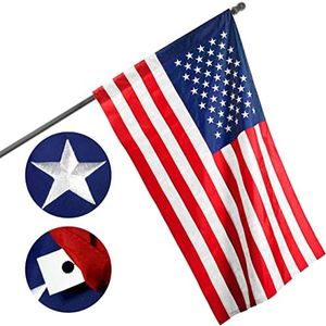 G128 American USA Flag | 2.5x4 Ft | ToughWeave Series Pole Sleeve Embroidered 210D Polyester | Country Flag, Embroidered Stars, Sewn Stripes, Indoor/Outdoor, NO Flagpole Included