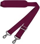 MOSISO 56 inch Shoulder Strap, Adjustable Thick Soft Universal Replacement Non-Slip Fit Padded with Metal Swivel Hooks for Laptop Shoulder Bag/Laptop Messenger Bag/Crossbody Bag, Wine Red