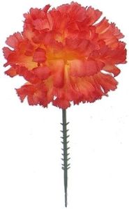 Larksilk 1000 Pack Bulk Orange Silk Carnations - Artificial Carnation Flower Heads with 5" Stems & 3.5" Blooms, Real Touch Fake Carnations for Wedding Centerpieces, Bridal Bouquets & Floral Arches