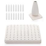 ZENFUN Kiln Stilts Support Nails Pottery Firing Mat, Ceramic Refractory Support Pad, High Temperatures Resistant Firing Kiln Burning Tools Accessories for Potters, Clay Pottery, Ceramic Hobbyists