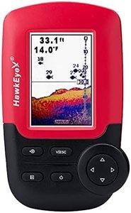 HawkEye Fishtrax 1C Fish Finder with HD Color Virtuview Display, Black/Red, 2" H x 1.6" W Screen Size