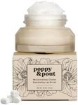 Poppy & Pout Natural Lip Scrub, Moisturizing Sugar Scrub for Dry Lips, Lip Scrubber Exfoliator with Essential Oils Smooths and Hydrates Lips, In Recyclable Glass Jars, Cruelty Free - Marshmallow Creme