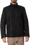 Barbour Men's Powell Quilted Jacket (L, Black)