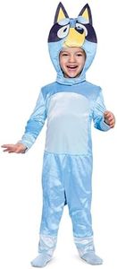 Bluey Costume for Kids, Official Bluey Character Outfit with Jumpsuit and Headpiece, Toddler Size Medium (3T-4T)