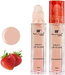 Beauty Forever Fruity Roll on Lip Gloss, Moisturising & Hydrating, Available in 4 Flavours, 6ml (Strawberry)