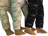 The New York Doll Collection Set of 3 Lace Leggings Tights Fits 18 inch/46 cm Fashion Dolls – Doll Tights – Dolls Clothes Accessories