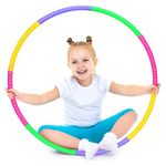 Kids Hula Hoop - Detachable, Collapsible Kids Hula Hoop, Adjustable Hoola Hoops, Ideal for Dancing Playing Sports Games, Swimming & Pet Training - Weight Loss Fitness & Equipment