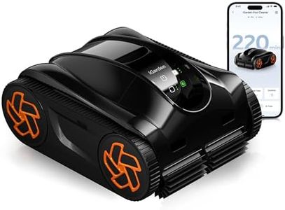 (2025 Upgrade) iGarden Pool Cleaner K36, Cordless Pool Vacuum Robot for Inground & Above Ground Pools, Smart Navigation, 220 Min Runtime, Touchscreen, Self-Parking, Cleans Floor, Wall & Waterline