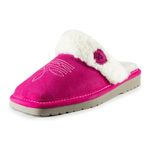 ARIAT Women's Jackie Square Toe Warm Soft Suede Leather Indoor Outdoor Slippers with Plush Collar, Berry Pink, Numeric_7