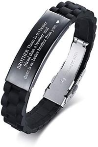 MEALGUET Men's Inspirational Message Engraved Wristband Gift Idea to Brother in Law, Graduation, Birthday, Christmas, Anniversary, etc.