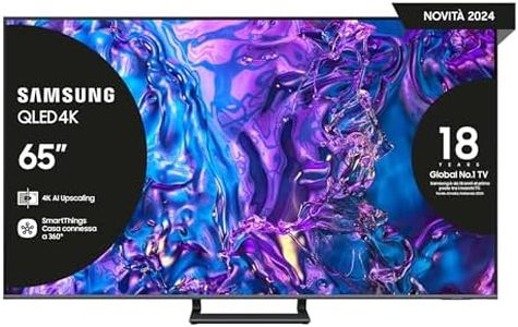 Samsung TV QE65Q74DATXZT QLED 4K, Smart TV 65" Quantum processor 4K, AirSlim, DVBT-2, Q-Symphony & OTS Lite, Integrato con Alexa e Bixby, compatibile con Google Assistant, Titan Gray 2024
