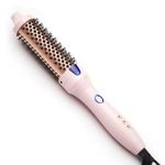 1.25 Inch Thermal Brush Curling Iron Brush Ceramic Tourmaline Ionic Hair Curler Hot Brush Create Loose & Volume Curls Ceramic Tourmaline Ionic Curling Wands Heated Styler Brush for Long Hair (1.25 Inch)