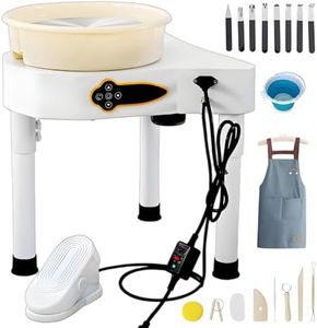 11 inch Pottery Wheel Machine,350W Direct Drive Motor,with LCD Panel,Adjustable Speed Foot Pedal Control,Detachable Basin,Clay Tools for Kids, Adults, Beginners, Art Craft Work Home DIY