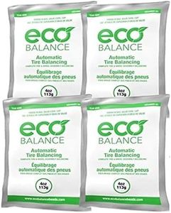 ECO Balance 04-EB4 Centrifugal Force Tire/Wheel Balancing Beads - Off-Road Vehicles, Light Duty Truck Tires, (4) 4oz Balance Bead Bags, (4) Valve Caps and Cores