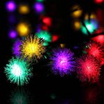 PESCA Firework Ball String Lights for Indoor Outdoor Decoration Diwali Light for Party Birthday Christmas Navratri Valentine Gift Home Light with 8 Flashing Modes (4 Meter 25 LED, Multicolour)