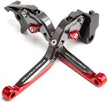 ESPEEDMTC for Ducati Streetfighter V4/ S/Streetfighter 848/1098/ S Modified CNC Aluminum Alloy Length Adjustable Foldable Brake Clutch Lever Accessories (Red)