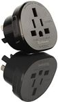 LEESAD Universal Travel Adapter (Pack of 1) - Black UK/CA/JP & US to Australian Power Adaptor - SAA Approved Type I Grounded Output with Universal Input for use in AU/NZ