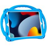 Adocham Kids Case for iPad 9th/8th/7th Generation,Kids iPad 10.2 Case with Stand Handle and Strap,Lightweight Shockproof Silicone Kids iPad Cover 10.2 inch 2021/2020/2019 (Blue 1)