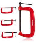 Homdum Heavy Duty G Clamp | C Type Clamping Tool | Set of 4 Pieces (6 inch)